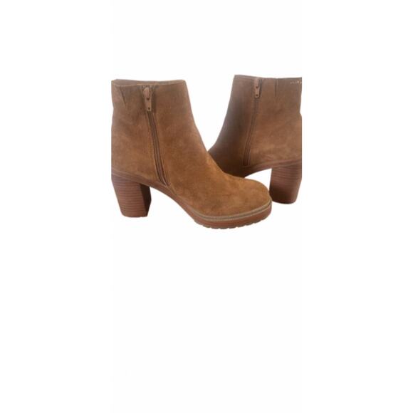 CROWN VINTAGE SUEDE BROWN BOOTS 7.5 - Picture 3 of 5